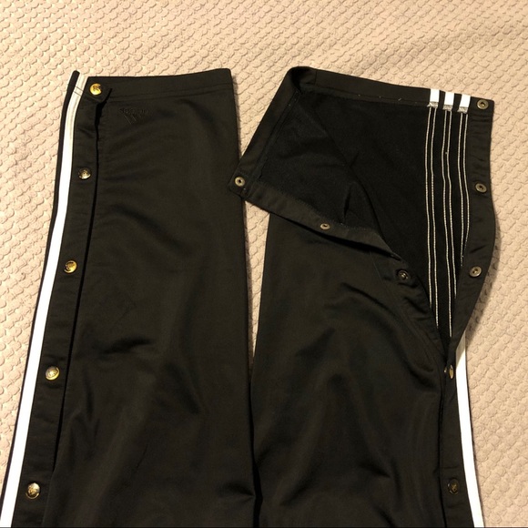 Adidas Vintage Black Rip Away Athletic Track Pants - Picture 6 of 9